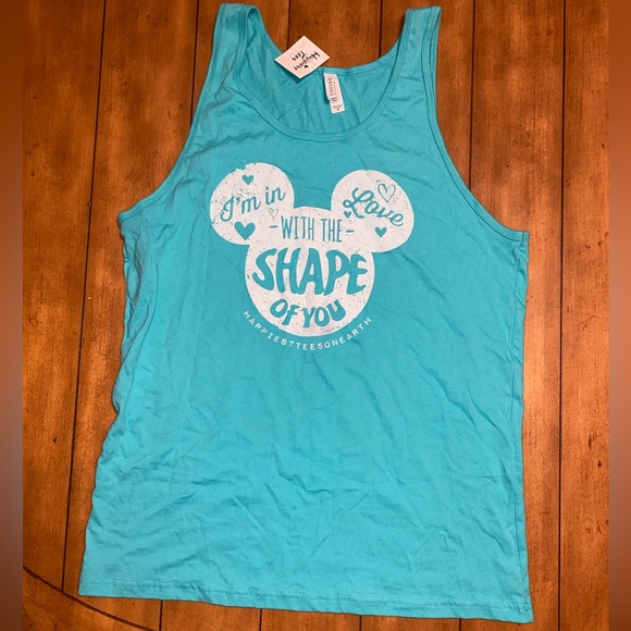 Happiest tees on earth muscle tank top, Aqua, size medium, NWT. - Picture 1 of 1